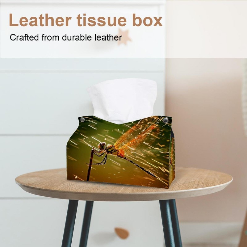 2 Pack Tissue Box Cover Holder, Elk in Forest Castle