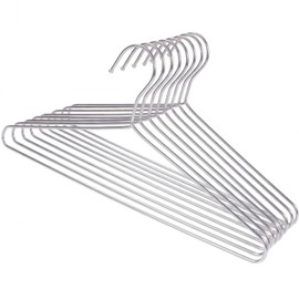 Bgtecho 10Pack Metal Coat Hangers, 16.5 in Stainless Steel Wire Hangers