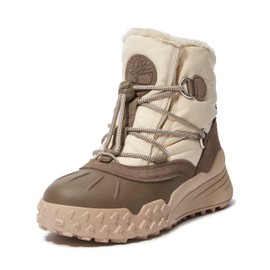 Timberland Women's Moriah Range Mid Warm Lined Waterproof Snow Boot, Natural Woven, 7.5 Wide