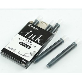 Pilot Fountain Pen Ink Cartridge, Set of 5, Black, IRF-5S-B