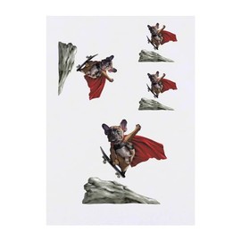 Azeeda 4 x 'Heroischer Dog Skater-Sprung' Temporäre Tattoos - Wasserfest, Hautfreundlich & Ungiftig · Transfers in Verschiedenen Größen (TO00073420)