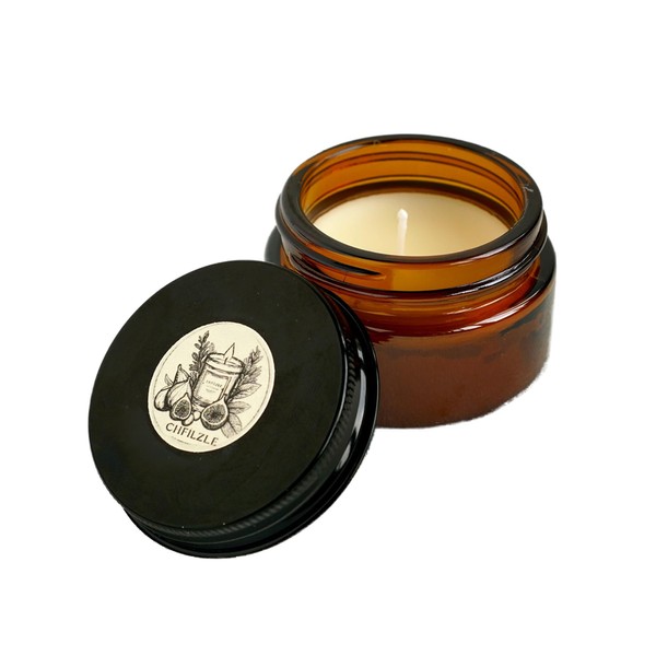 CHFILZLE Fig & Bergamot Mini Soy Wax Candle, 1.06 oz