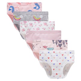 Winging Day Packs of 6 Little Girls Panties Underwear Assorted Styles Size 5