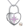 TIGER RIDER Heart 925 Sterling Silver Locket Necklace Hexagram Star