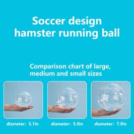 Fanlahmtasy Hamster Ball - 5 Inch Dwarf Hamster Ball with Football Design, Exciting Hamster Toys for Your Small Pets (5.1in)