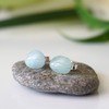Designs by Nature Gems Raw Aquamarine Stud Earrings in Sterling