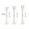 sourcing map Super-Thin Open End Wrench Set 5/6/7mm Metric Double