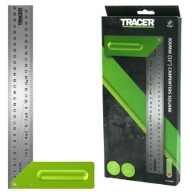 TRACER 300mm Carpenter's Square Joiner Marking Tool Try Square with 2 Sets of Angle Lines