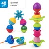 Lalaboom BL460 Baby Toy, Laraboom Beads, Bag Set, 48 Pieces,