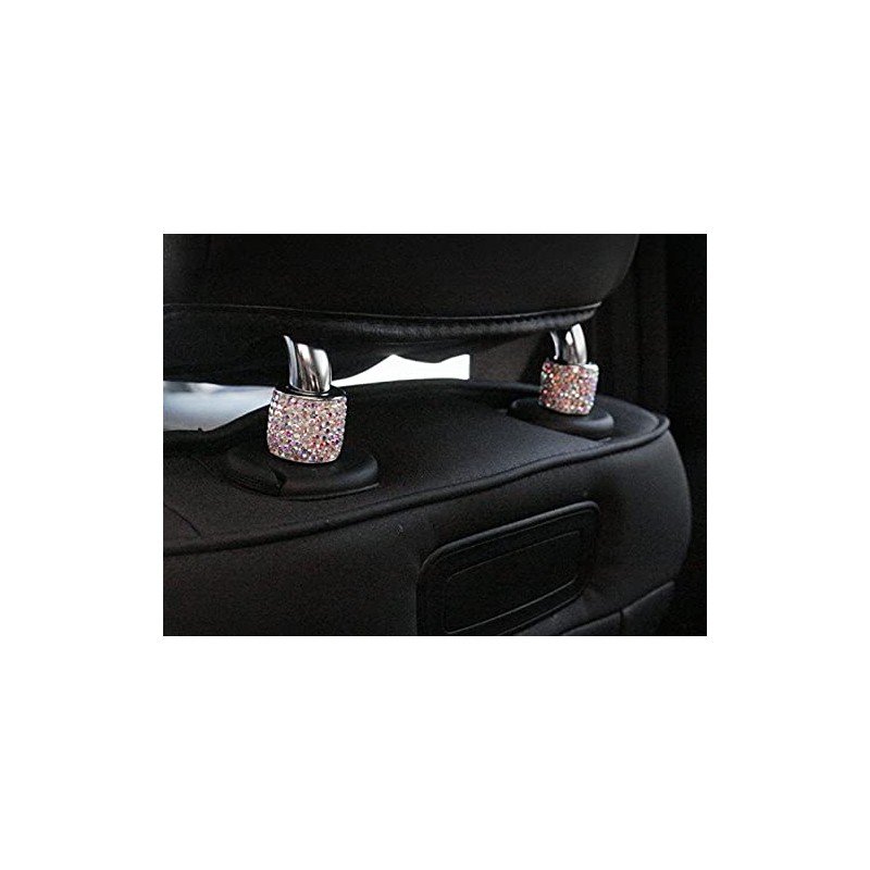 4 Pcs Car Headrest Headrest Collars Rings Personality Bling Rhinestone