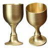Ciieeo 3sets Antique Copper Alloy Wine Cups Delicate Holy Offering