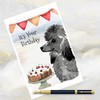 Black Poodle Dog Birthday Card