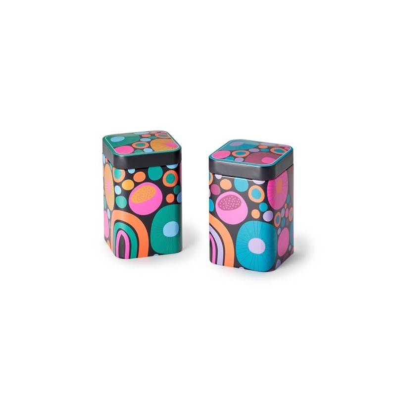 Eigenart Case Cheerful TCF7070109 Set of 2 Square Metal Tins