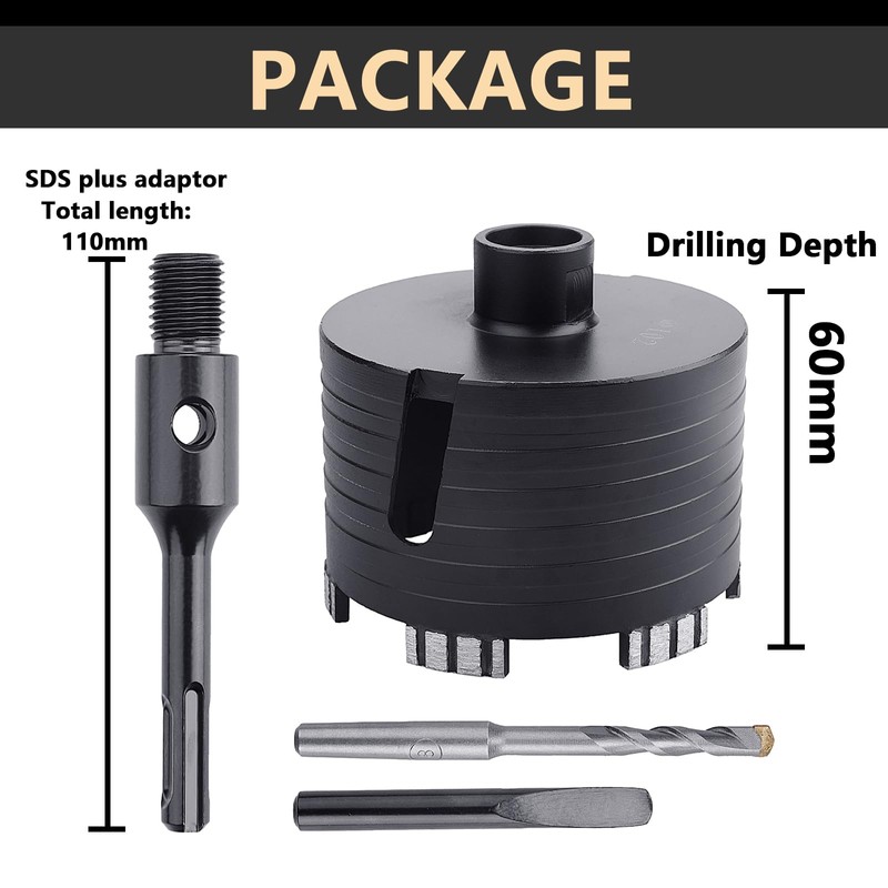 120mm 4-3/4 inch Dry Core Drill Bit with SDS Plus
