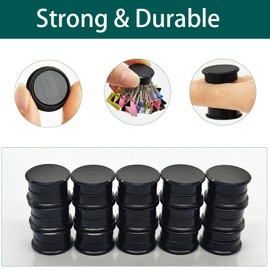 ZDZBLX Fridge Magnets, 30 Pack Strong Magnet Small Magnets Whiteboard Magnets Heavy Duty Magnets Mini Round Magnets Fridge Magnets for Adults Magnets for Whiteboard, Crafts,Fridge,Notice Board (Black)