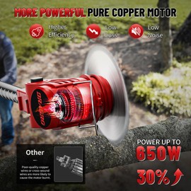 Dragro Cordless Electric Weed Wacker, 21V Battery Powered Weed Wacker with 3 Types Blades&2x2.0Ah Battery, Foldable Lightweight Weed Trimmer/Stringless Grass Trimmer/Brush Cutter with for Garden Yard