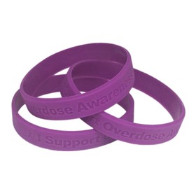 25 - I Support Overdose Awareness Bracelets 100% Medical Grade Silicone - Latex and Toxin Free - 25 Bracelets - Show Your Support For Overdose Awareness