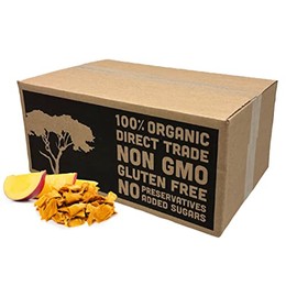 Mavuno Harvest Mango Dried Fruit Snacks | Unsweetened Organic Dried Mango Slices | Gluten Free Healthy Snacks for Kids and Adults | Vegan, Non GMO, Direct Trade | Bulk 10 Pounds