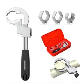 YWHWXB Pipe Wrench, 2.2 - 3.1 inches (56 - 80 mm), Multi-functional Wrench, Water Supply, Monkey Wrench, Universal Double-ended Wrench, Magic Wrench, Bathroom Wrench, Universal Adjustable Spanner,