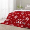 YeeJu Christmas Large Throw Blanket Twin XL Size Red White