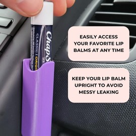 Stonezaic Playful, Youthful Lip Balm Holder for Car - Grey