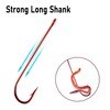 Dr.Fish 100 Pack Aberdeen Hooks Red Fishing Hooks Offset Extra