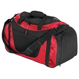 Port & Company luggage-and-bags Improved Two Tone Small Duffel OSFA Red/Black