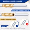 Daptemn 1/4" Quick Connect Air Hose Fittings, 15PCS DOT Brass