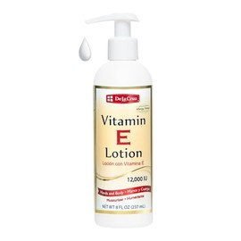 De La Cruz Vitamin E Lotion for Dry Skin 12,000 IU with Avocado Oil, Almond Oil & Aloe Vera.vitamin e moisturizer, Moisturizing body lotion and face l