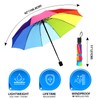 Gelasgo Compact Travel Umbrella, Portable Folding Windproof and Rainproof Rainbow