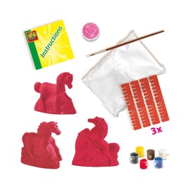 SES creative 01356 - Gipsfiguren Pferde, gelb