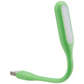 E-COSMOS USB Reading Lamp, LED, Silicone, Green, White, 5V 1.2W, 170*18.5*9mm