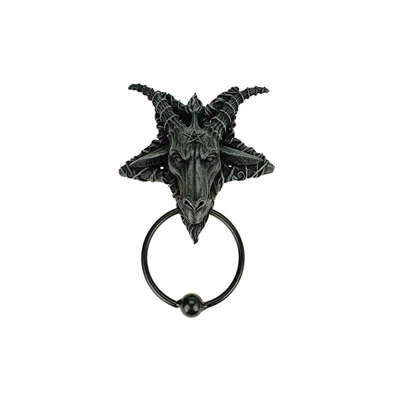 Joh. Vogler GmbH Baphomet Demon Door Knocker, Polyresin, Black, 1