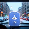 BWESOO Blue Digital Parking Timer Parking Disc with Ice Scraper