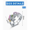 HSIXHAF 1 x Rainbow Unicorn Ring with Rhinestone Adjustable Opening