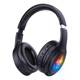 1Hora Audífonos Inalámbricos 1hora Diadema Bluetooth Aut202 Color Negro Luz RGB