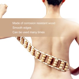 Wooden Back Massager, Wooden Back Massage Roller Therapy Massage Rope Handheld Excavator Meridians Fatigue Relief Detox Back Massage Tool for Neck Leg Waist Shoulders