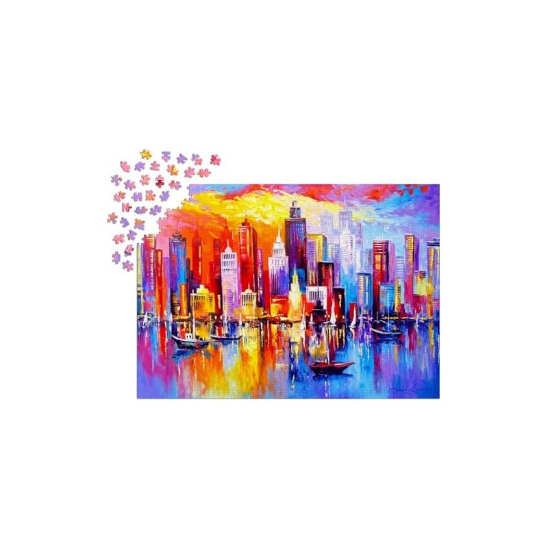 Rompecabezas 1000 Piezas para Adultos - Nueva York al Atardecer,