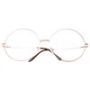grinderPUNCH XXL Super Oversized Fashion Glasses Round Circle Frame Clear