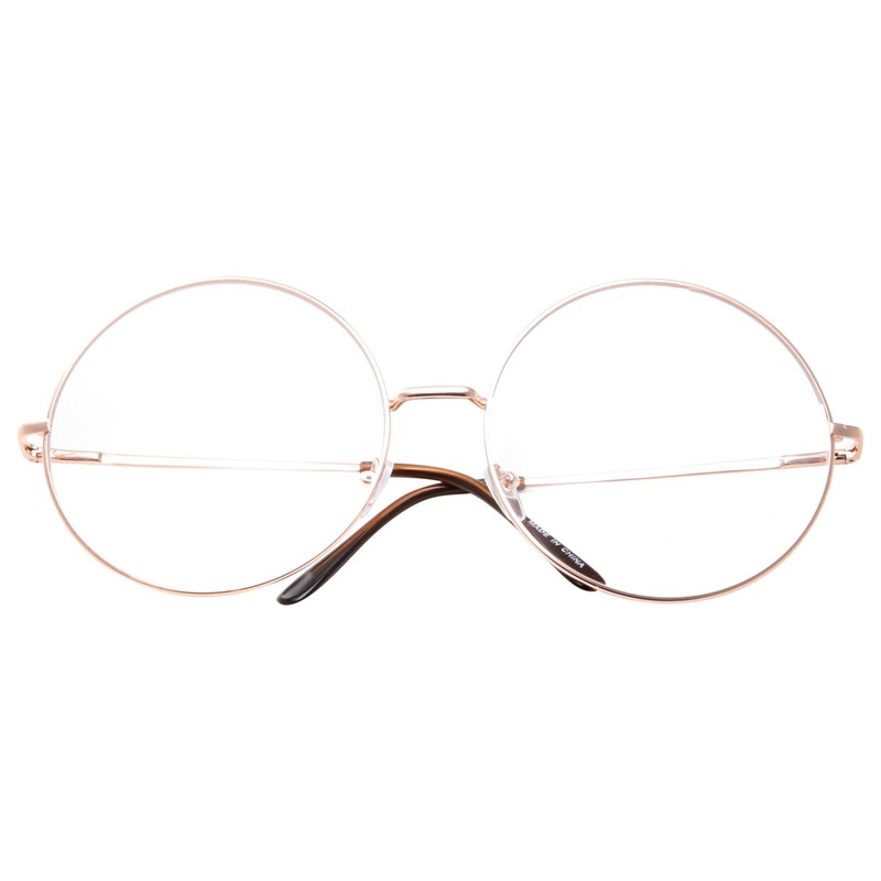 grinderPUNCH XXL Super Oversized Fashion Glasses Round Circle Frame Clear