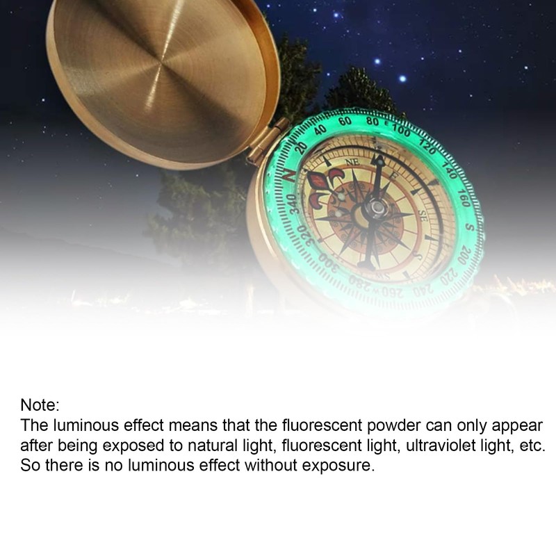 VZU Outdoor Compass, Golden Compass, Brass Compass with Retro Design,
