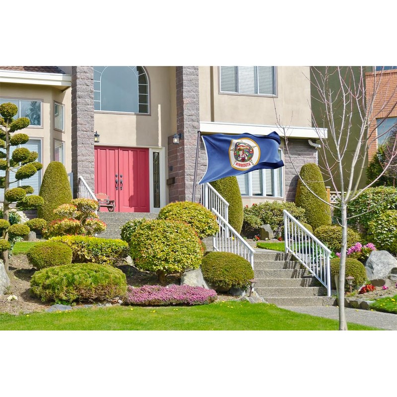 OEIDABXU Minnesota State Flag 2x3FT Durable Fabric Screen Printed With