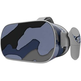 Decal Style Skin Wrap Compatible with Oculus Go Headset - Camouflage Blue (Oculus NOT Included)