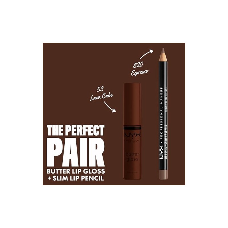 NYX Professional Makeup Butter Gloss, Lip Gloss, Shade: Lava Cake