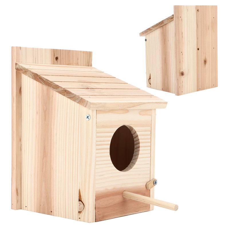 Innovative Wooden Birdhouse Natural and Safe DIY Outdoor Wooden Birdhouse