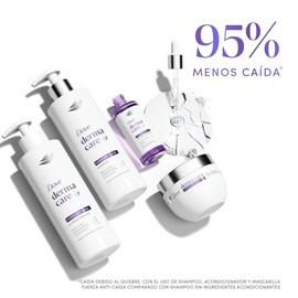 DOVE Shampoo Derma Care Fuerza Anti-Caída, Reduce la Caída 95%. Favorece el Crecimiento. Regenera de Cuero Cabelludo a Puntas. Desarrollado con Dermat