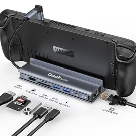 Dockteck 7 in 1 Dock, USB-C Adapter with HDMI 4K 60Hz, LAN RJ45, 100W PD, SD/Micro SD, 2 USB 3.0 USB C Hub