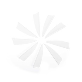 1.75 Inch Plastic Arrow Feathering Shield Shape Rubber Feathers Plastic Feathers DIY for Arrows Archery Arrows Carbon Arrows Vane for Archery Hunting Shooting Pack of 50 (White)