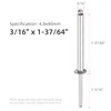 JIANDAXIN 30Pcs Stainless Steel Extra Long Blind Rivets, Long-Shaft Split