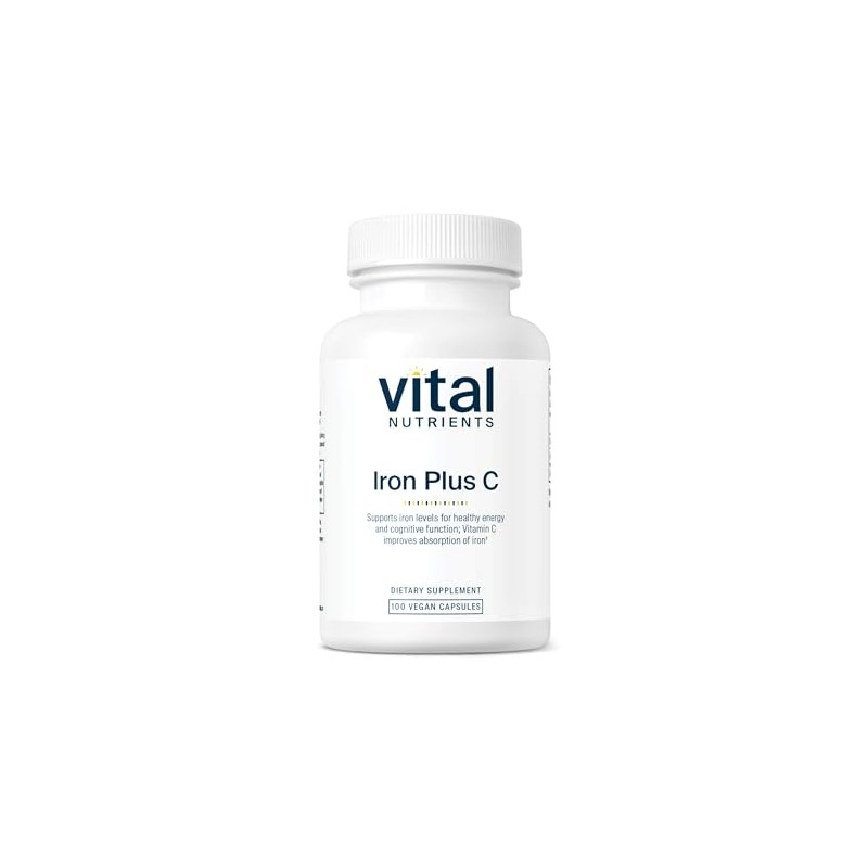 Vital Nutrients Hierro Plus 200 Apoya Cognición Saludable Niveles Energía